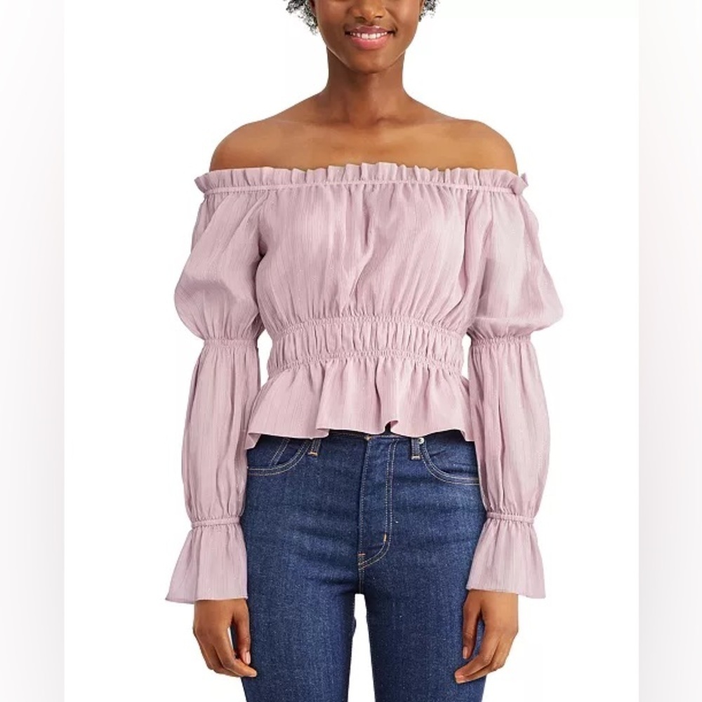 LEYDEN - Off-Shoulder Lilac Top